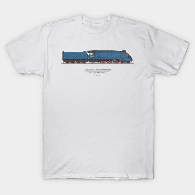 4464 Bittern - British Preserved Speed Record 92.8 MPH T-Shirt by SteveHClark